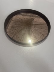 Ethnicraft kulatý podnos Tray skleněný Bronze L