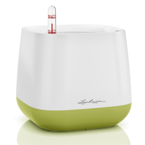 Lechuza YULA 17 samozavlažovací květináč, bílo-zelená