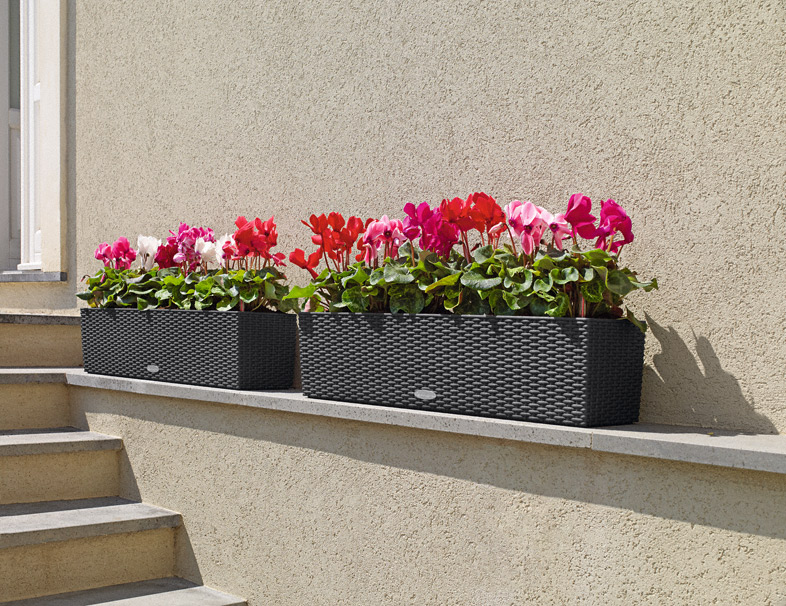 Samozavlažovací truhlík Lechuza BALCONERA COTTAGE 80 antracitová kompletní set