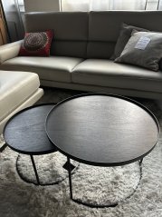 Konferenční stolky Ethnicraft Round Tray Coffee Table Set L/S