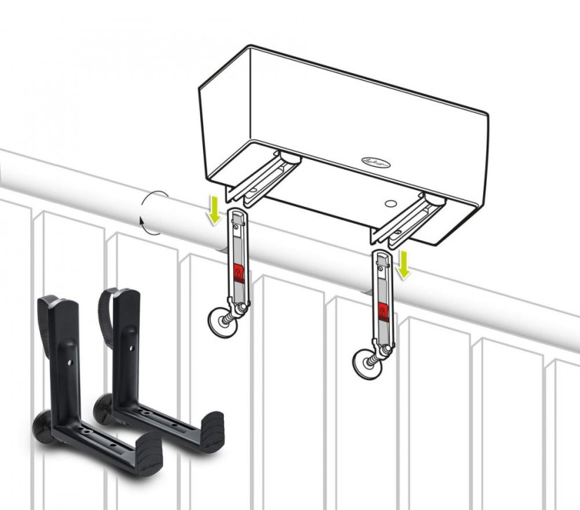 Samozavlažovací truhlík Lechuza BALCONERA COLOR 80 břidlicová kompletní set