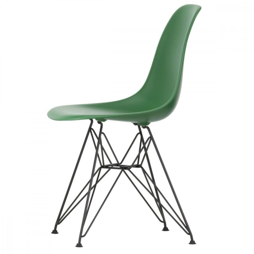 Vitra Eames Plastic Side Chair DSR bílá s chromovanou podnoží - Eames Plastic Side Chair DSR colors: green