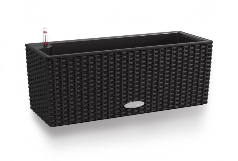 Samozavlažovací truhlík Lechuza BALCONERA COTTAGE 50 černá kompletní set