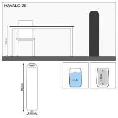 Lechuza HAVALO 25 váza moon grey