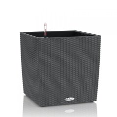 Lechuza CUBE COTTAGE 30 samozavlažovací květináč granitová kompletní set
