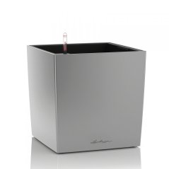 Lechuza CUBE 30 samozavlažovací květináč stříbrná kompletní set