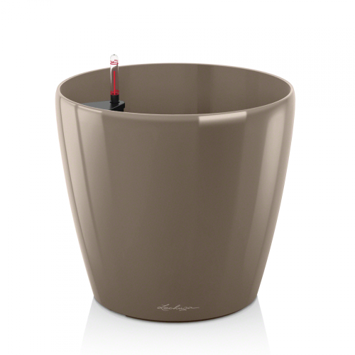 Lechuza CLASSICO LS 35 samozavlažovací květináč světle hnědá kompletní set