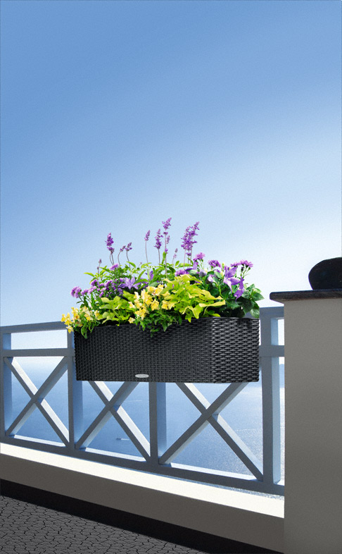 Samozavlažovací truhlík Lechuza BALCONERA COTTAGE 80 antracitová kompletní set