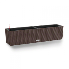 Samozavlažovací truhlík Lechuza BALCONERA COTTAGE 80 mokka kompletní set