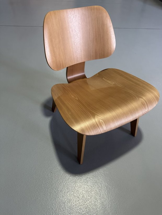 Vitra Plywood Group black pigmented walnut LCW