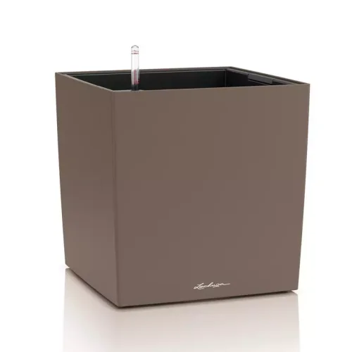 Lechuza CUBE Color 40 samozavlažovací květináč muškátový oříšek kompletní set