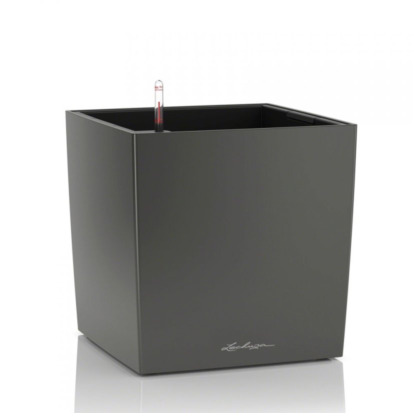 Lechuza CUBE 30 samozavlažovací květináč antracitová kompletní set