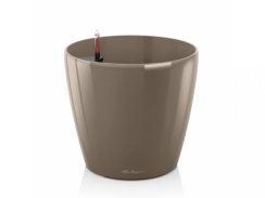 Lechuza CLASSICO 28 samozavlažovací květináč světle hnědá kompletní set