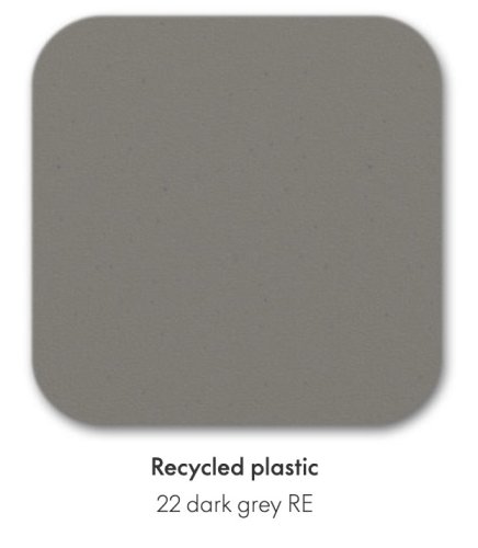 Vzorky Plastics RE Vitra Eames Chair - Barva: Dark Grey RE