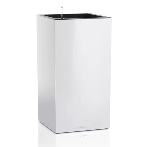 Lechuza CANTO PREMIUM 40 HIGH samozavlažovací květináč Bílá kompletní set