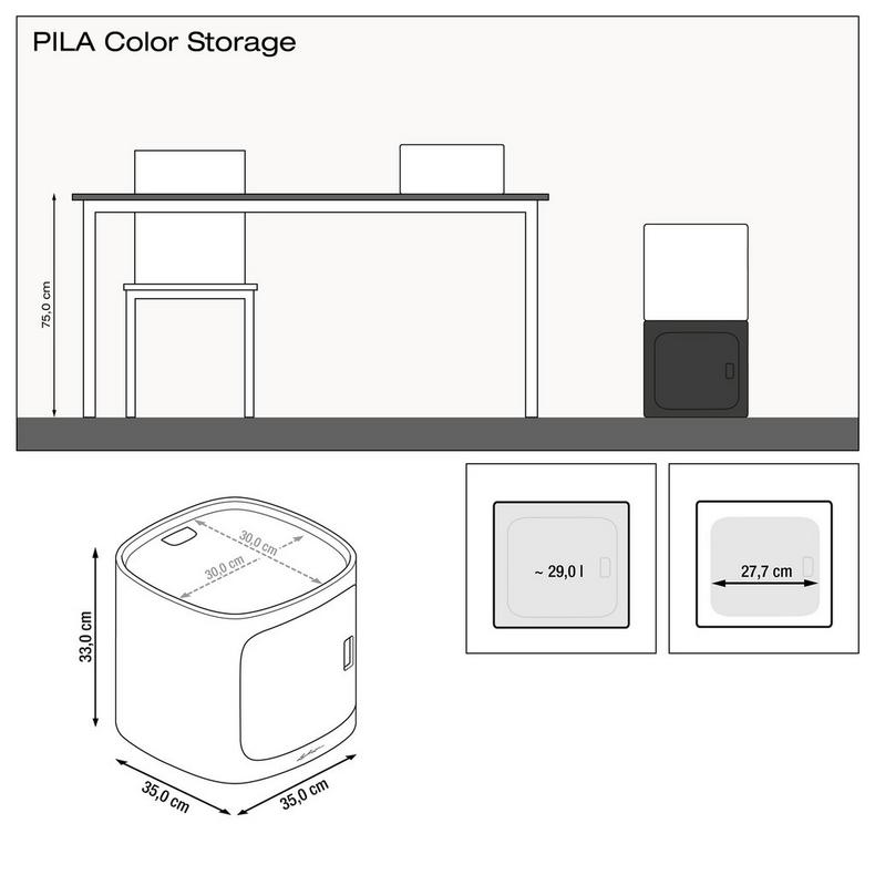 Lechuza PILA Color skříňka antracit