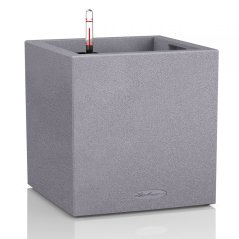 Lechuza CANTO STONE SQUARE 30 samozavlažovací květináč šedá kompletní set