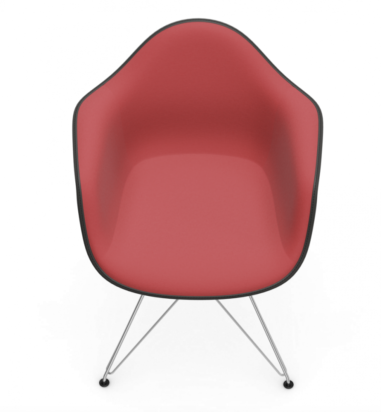 Vitra Eames Plastic Armchair DAR Deep black s čalouněním