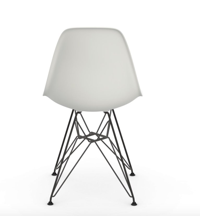 Vitra Eames Plastic Side Chair DSR bílá s černým podsedákem - Eames Plastic Side Chair DSR colors: orange