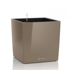Lechuza CUBE 50 samozavlažovací květináč světlá hnědá kompletní set
