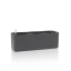 Lechuza CUBE Premium Triple samozavlažovací květináč matná bazaltově černá kompletní set