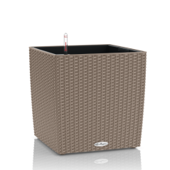 Lechuza CUBE COTTAGE 50 samozavlažovací květináč písková hnědá kompletní set