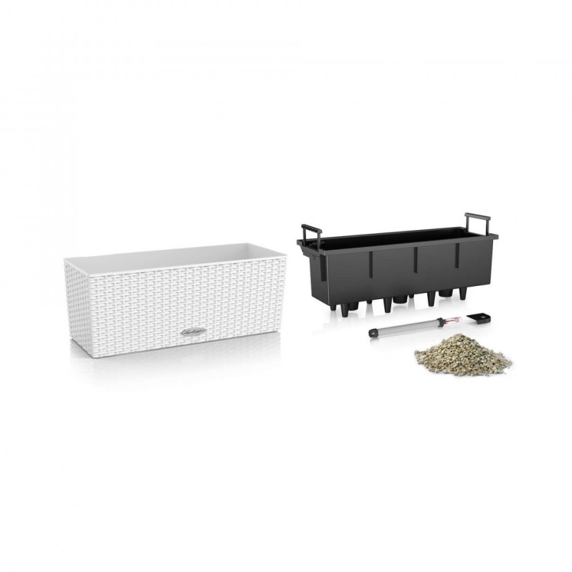 Samozavlažovací truhlík Lechuza BALCONERA COTTAGE 50 mokka kompletní set