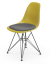 Vitra Eames Plastic Side Chair DSR Mustard with upholstery