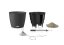 Lechuza NIDO COTTAGE 28 samozavlažovací květináč granitová kompletní set
