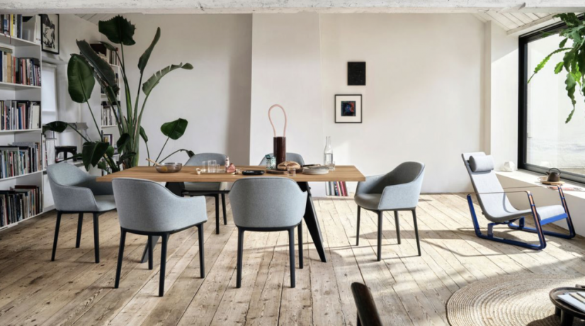 Vitra Softshell Chair four legged base