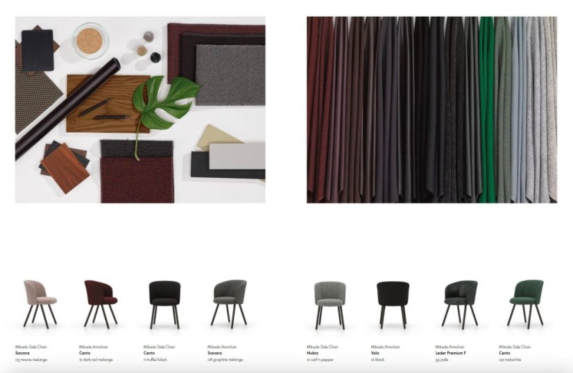 Vitra Mikado Side Chair designové židle - Typy čalounění Mikado Side Chair: Kůže Premium F