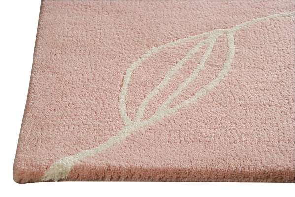 Ručně vyráběný kusový koberec FLORA 140 x 200 cm - Barva: Růžová