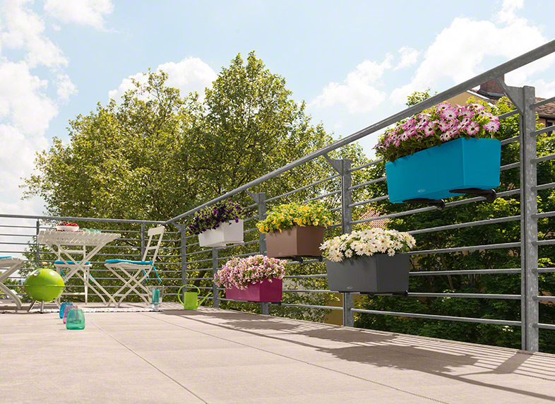 Samozavlažovací truhlík Lechuza BALCONERA COLOR 50 břidlicová kompletní set