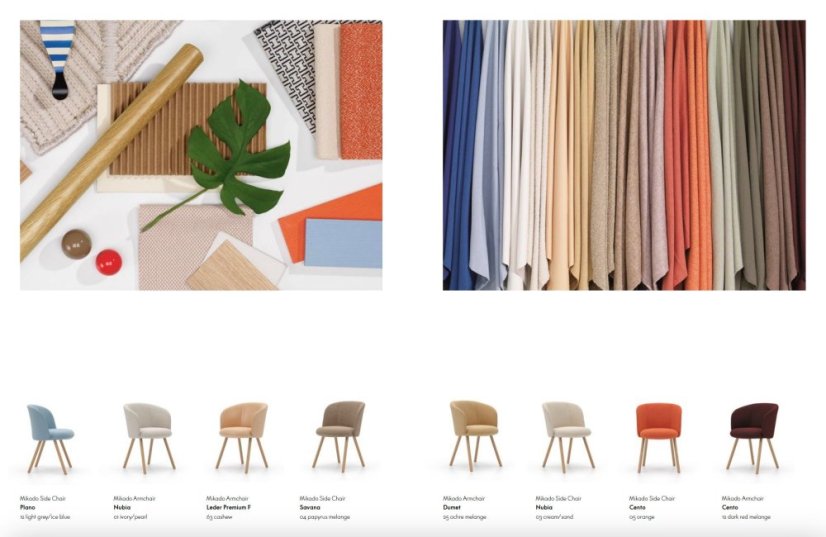 Vitra Mikado Side Chair designové židle - Typy čalounění Mikado Side Chair: Kůže Premium F