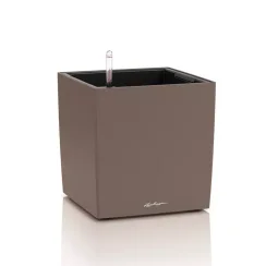 Lechuza CUBE Color 30 samozavlažovací květináč muškátový oříšek kompletní set