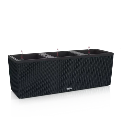 Lechuza TRIO COTTAGE 30 květináč samozavlažovací grafitově černá kompletní set