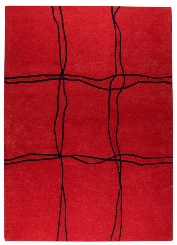 Ručně vyráběný kusový koberec AMSTERDAM 140 x 200 cm - Barva: Červená
