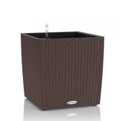Lechuza CUBE COTTAGE 40 samozavlažovací květináč mokka kompletní set