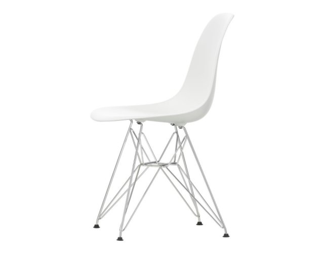 Eames Plastic Side Chair DSR white/chrome