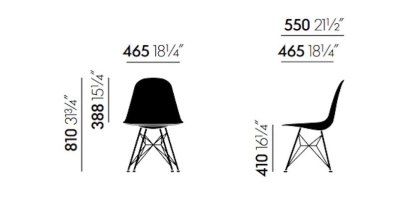 Vitra Eames Plastic Side Chair DSR bílá s chromovanou podnoží - Eames Plastic Side Chair DSR colors: green