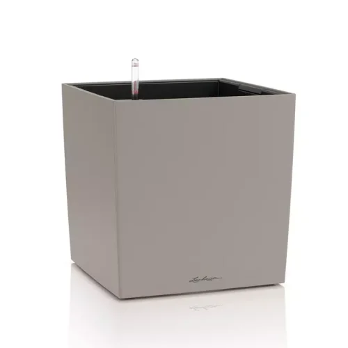 Lechuza CUBE Color 40 samozavlažovací květináč pískově hnědá kompletní set