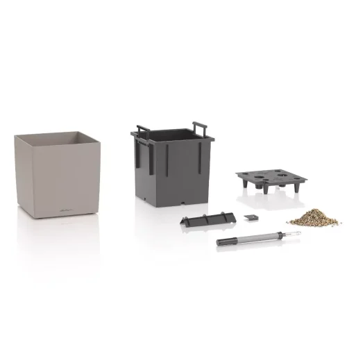 Lechuza CUBE Color 30 samozavlažovací květináč bílá kompletní set