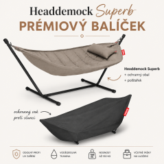FATBOY Headdemock Superb Grey Taupe Deluxe houpací síť