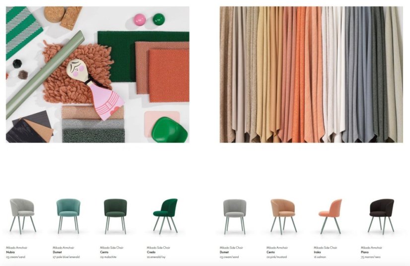 Vitra Mikado Side Chair designové židle - Typy čalounění Mikado Side Chair: Kůže Premium F