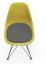 Vitra Eames Plastic Side Chair DSR Mustard with upholstery