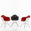 Vitra Eames Plastic Armchair DAR Deep black s čalouněním