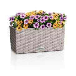 Samozavlažovací truhlík Lechuza BALCONERA COTTAGE 40 pískově hnědá kompletní set