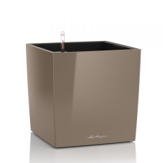 Lechuza CUBE 40 samozavlažovací květináč světle hnědá kompletní set