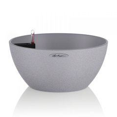 Lechuza CUBETO STONE 40 květináč samozavlažovací šedá kompletní set