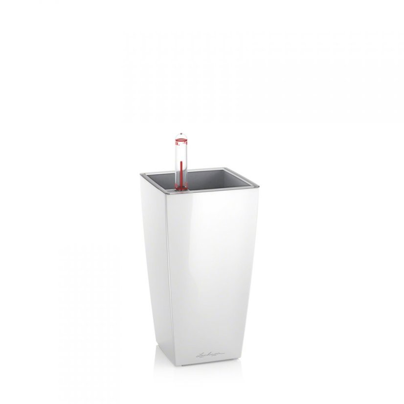 Lechuza MINI CUBI samozavlažovací květináč bílá kompletní set